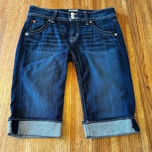 Hudson Palerme Knee Cuffed Denim Bermuda Shorts Women’s Size 27